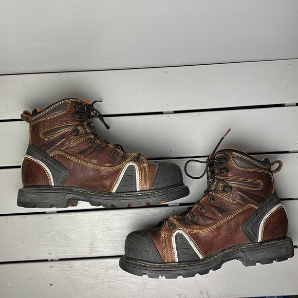 Thorogood Composite Toe Genflex V300 GS 6” Leather Work Boots Non Slip Size 10 - Picture 3 of 10